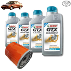 KIT REVISÃO TROCA DE OLÉO 15W40 CASTROL + FILTRO (TO012) COROLLA 2001
