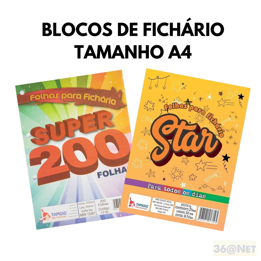 Bloco de Fichário Universitário 96 e 200 folhas em Oferta na Shopee