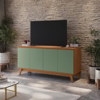 Aparador Kappesberg 4 Portas Canela/Verde 156cm em Oferta na Shopee