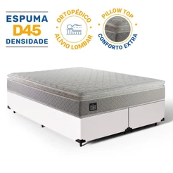 Cama Box com Colchão de Espuma D45 Pillow Top Queen 158cm