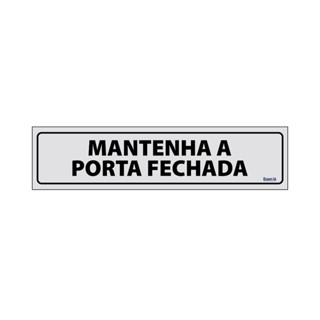 Placa De Sinalização Mantenha A Porta Fechada 30x7 Ecom IA - B-514 F9e em Oferta na Shopee