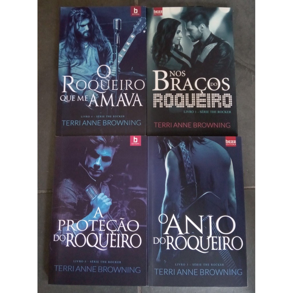 LIVRO,KIT(4),TERRI ANNE BROWNING,1.O ROQUEIRO QUE ME AMAVA, 2.A PROTEÇÃO DO ROQUEIRO,3.NOS BRAÇOS DO ROQUEIRO,4.O ANJO D