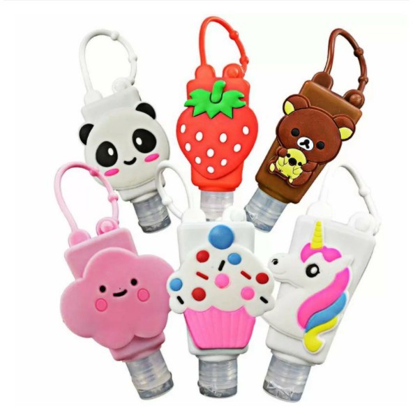 Porta álcool gel,frasco, chaveiro de silicone, garrafinha portátil Frasco: Plastico com tampa flipe e 35ml