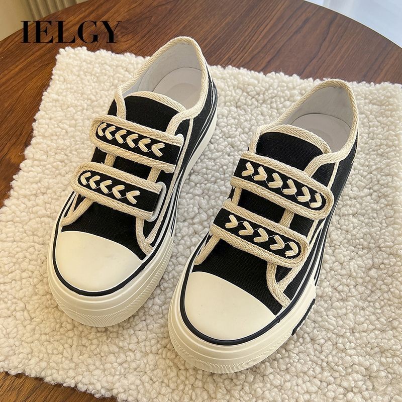 IELGY Alpercatas De Plataforma Preta Quente Sapatos De Skate Versáteis Femininos Esportes Casuais em Oferta na Shopee