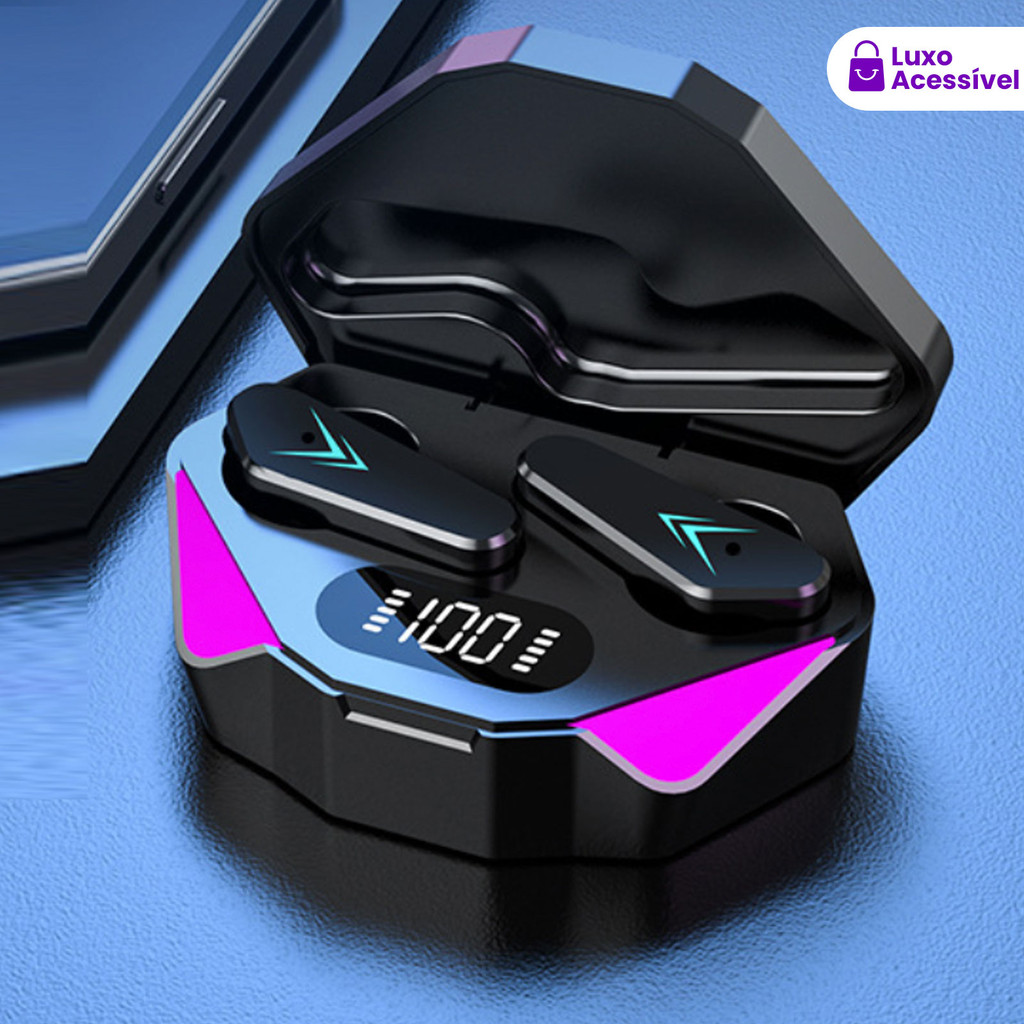 X15 Fone de Ouvido Gamer TWS Bluetooth 5 Latência Zero Ultra Estéreo