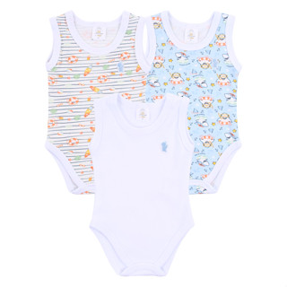 Kit Body Regata Bebê Presente De Anjo Em Cotton - 3 Peças em Oferta na Shopee