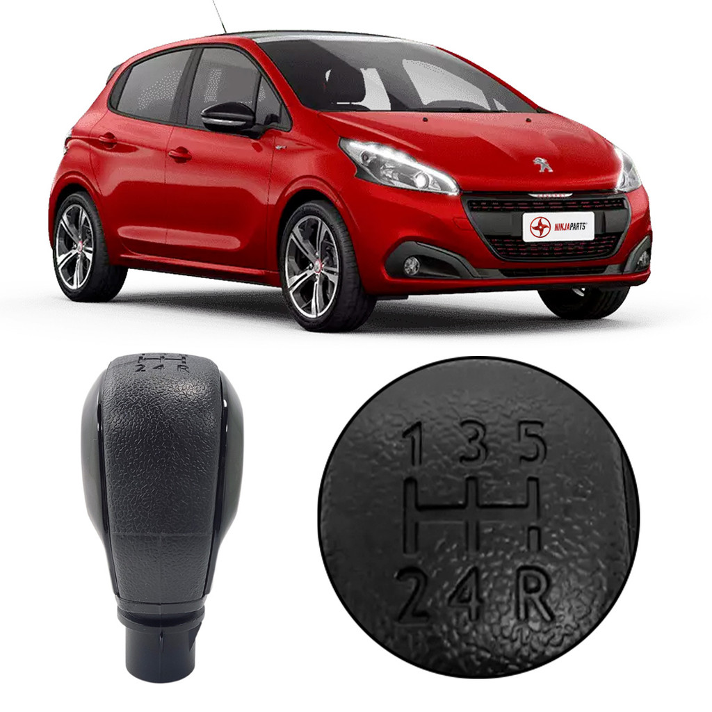 Manopla Cambio Manual Peugeot 208 Bola 5 Marchas 2014 2015 2016 2017 2018 2019 2020 Emborrachado em Oferta na Shopee