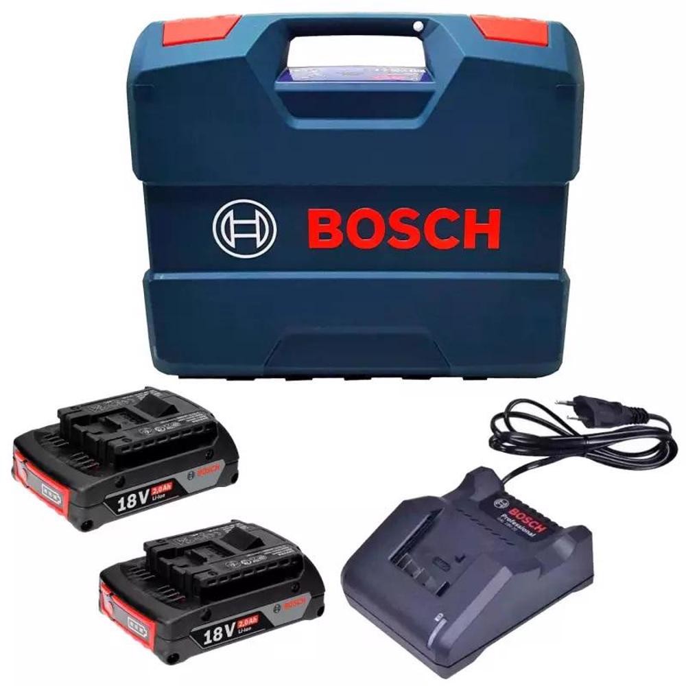 Detalhes do Parafusadeira Furadeira Impacto 18V Brushless 2 Baterias GSB 18V-50 BOSCH + Kit Brocas