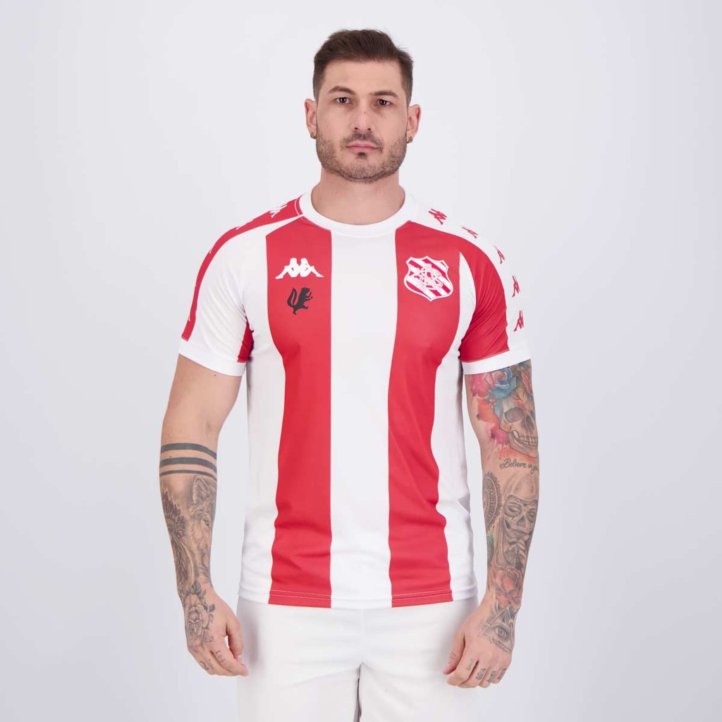 Camisa Kappa Bangu I Supporter Vermelha e Branca em Oferta na Shopee