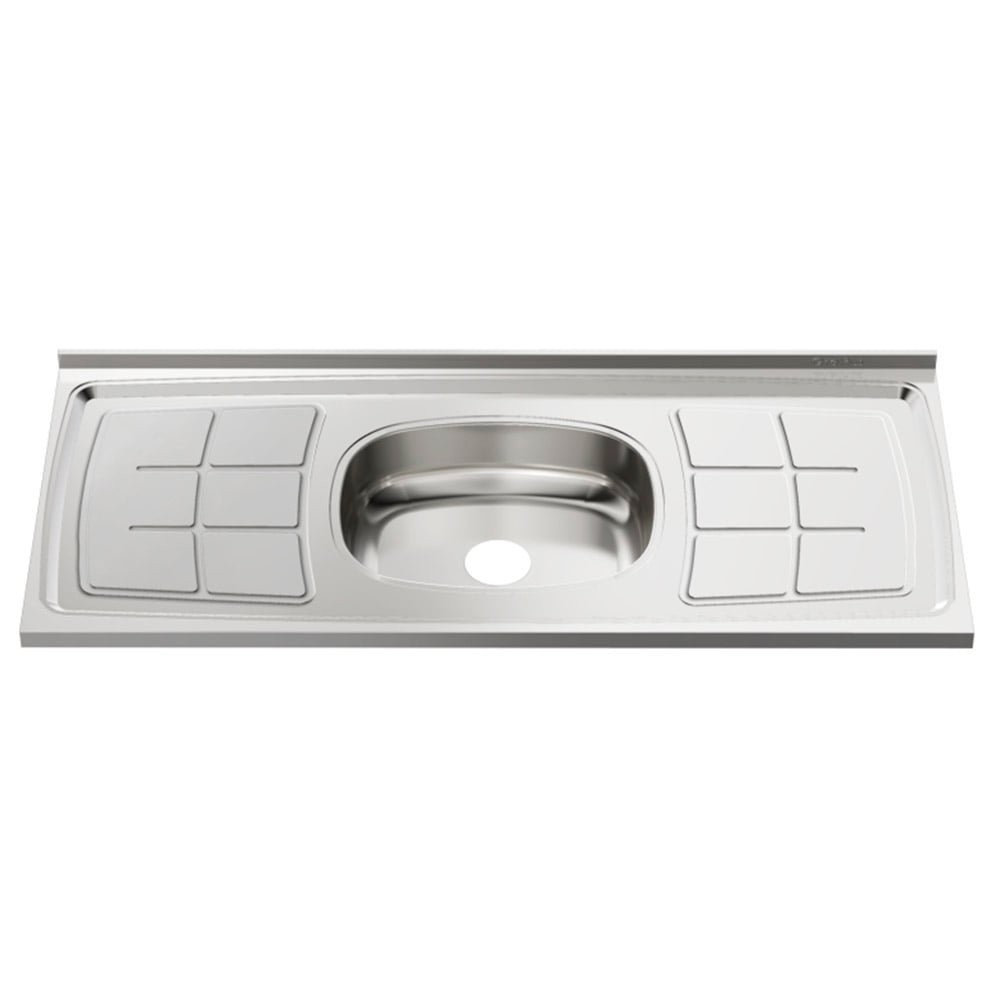 Pia Inox Ghel Plus 1400x530x95mm Cuba Central N4 Escorredor Concretada sem Válvula - Home & Living