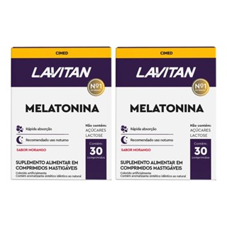 Kit c/2 und Lavitan Melatonina 30 cpr Mastigavel Morango em Oferta na Shopee
