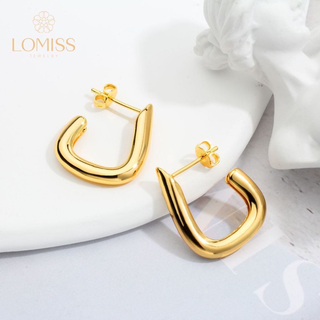 Brinco  Delicado Elegante Antialérgico Feminino Anzol Lisa Folheado Ouro 18k a Platina em Oferta na Shopee