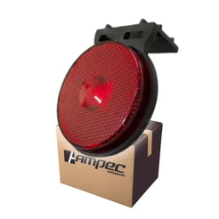 Lanterna Lateral LED Para Carreta Caminhão Trailer Reboque Com Suporte Vermelha P 65mm