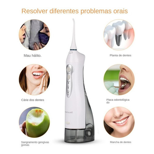 Irrigador Oral Portátil Bivolt Jato D Água Dentes Limpos Usb