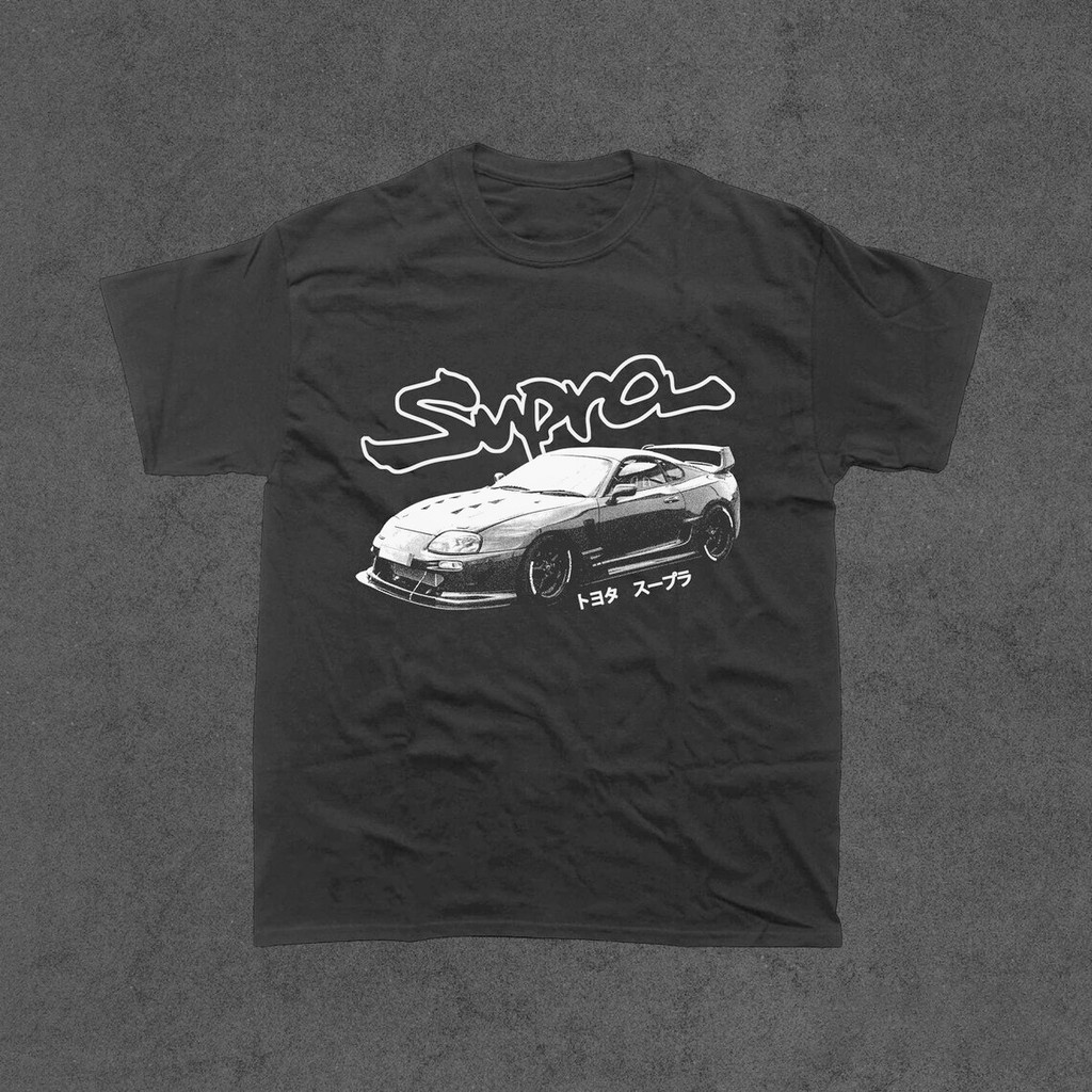 Blusa Carro Esportivo Toyota Supra MK4 Algodão 100% Estilo Retrô Anos 90 Camisa Camiseta