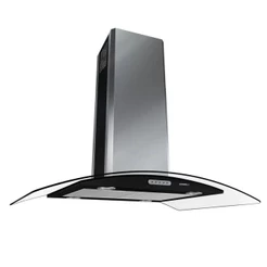 COIFA ILHA CVC NARDELLI - VIDRO CURVO BLACK 90CM 127V - (50014430)