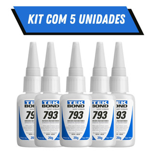 Kit Cola Instantânea Tek Bond 793 20g / Unha Para Postiça/Fibra e Pedrarias Bico Fino / Fácil Aplicação / Super Forte em Oferta na Shopee