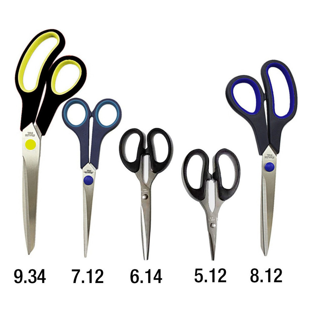 Kit 5 Tesouras Multiuso Cabelo Papel Plastico Borracha Eva em Oferta na Shopee