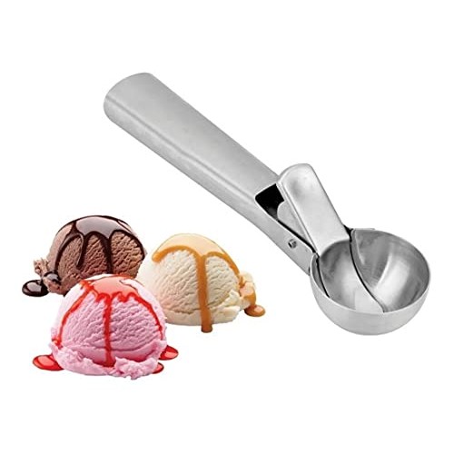 Colher De Sorvete Inox Com Ejetor de Bola Concha Profissional Sobremesa em Oferta na Shopee