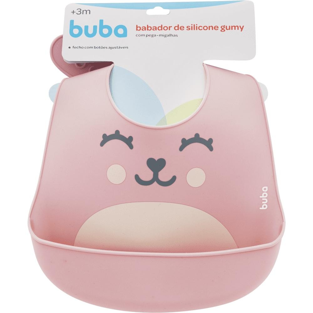 Babador de Silicone Buba Gumy c/1 Rosa