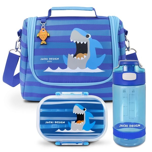 Lancheira Térmica Infantil Escolar com Garrafa 550ml e Pote para Lanche