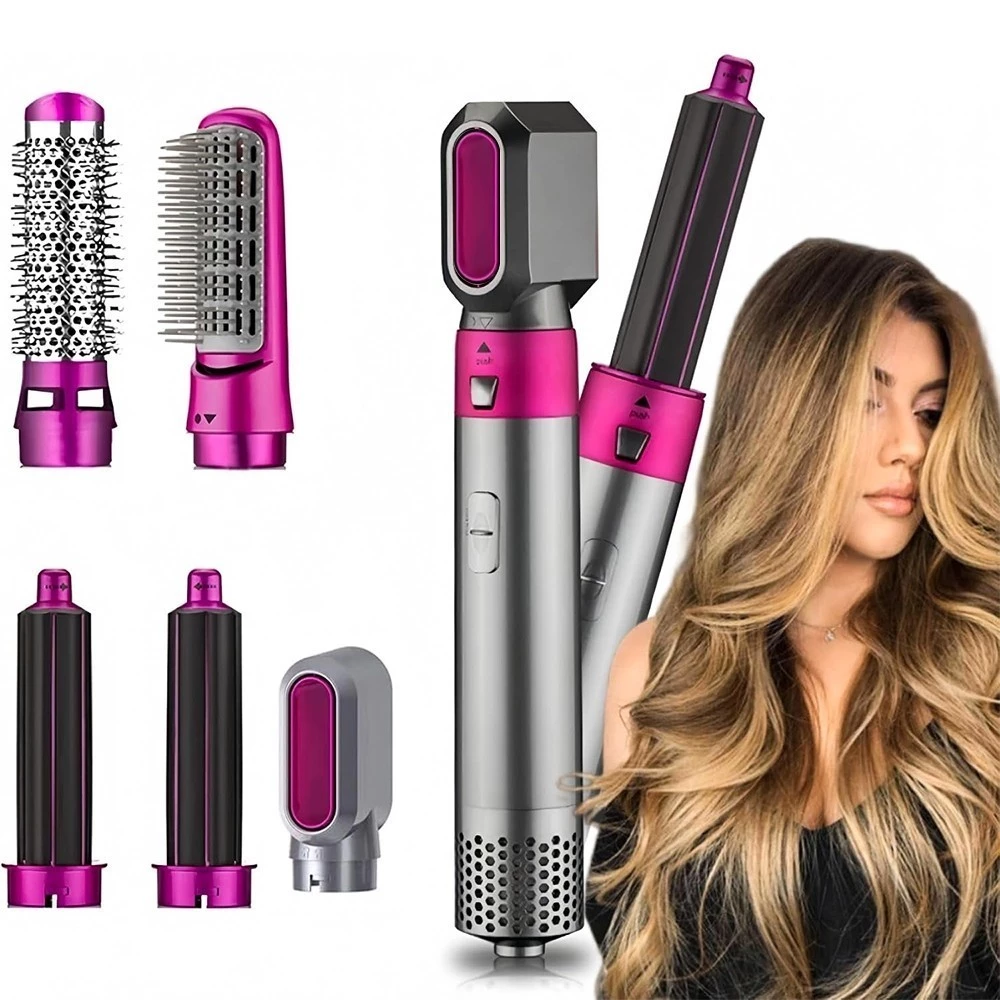 Escova 5 em 1 Secador, Pente, Modelador, Aumenta volume Profissional — imagem 1
