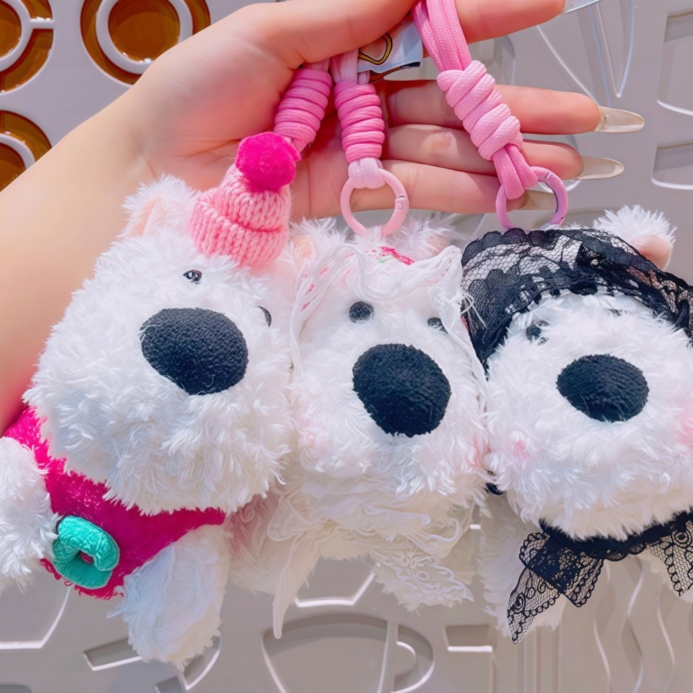 Chaveiro de Pelúcia Cachorrinho Westie Fofo – Boneco Cartunesco, Pingente para Bolsa ou Mochila em Oferta na Shopee