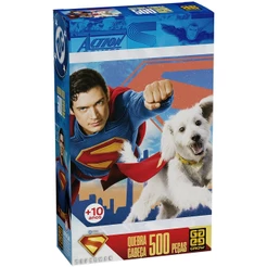 QUEBRA CABEÇA SUPERMAN 500 PEÇAS GROW DC COMIC LIGA DA JUSTIÇA HERÓI CACHORRO HOMEM QUADRINHO ACTION
