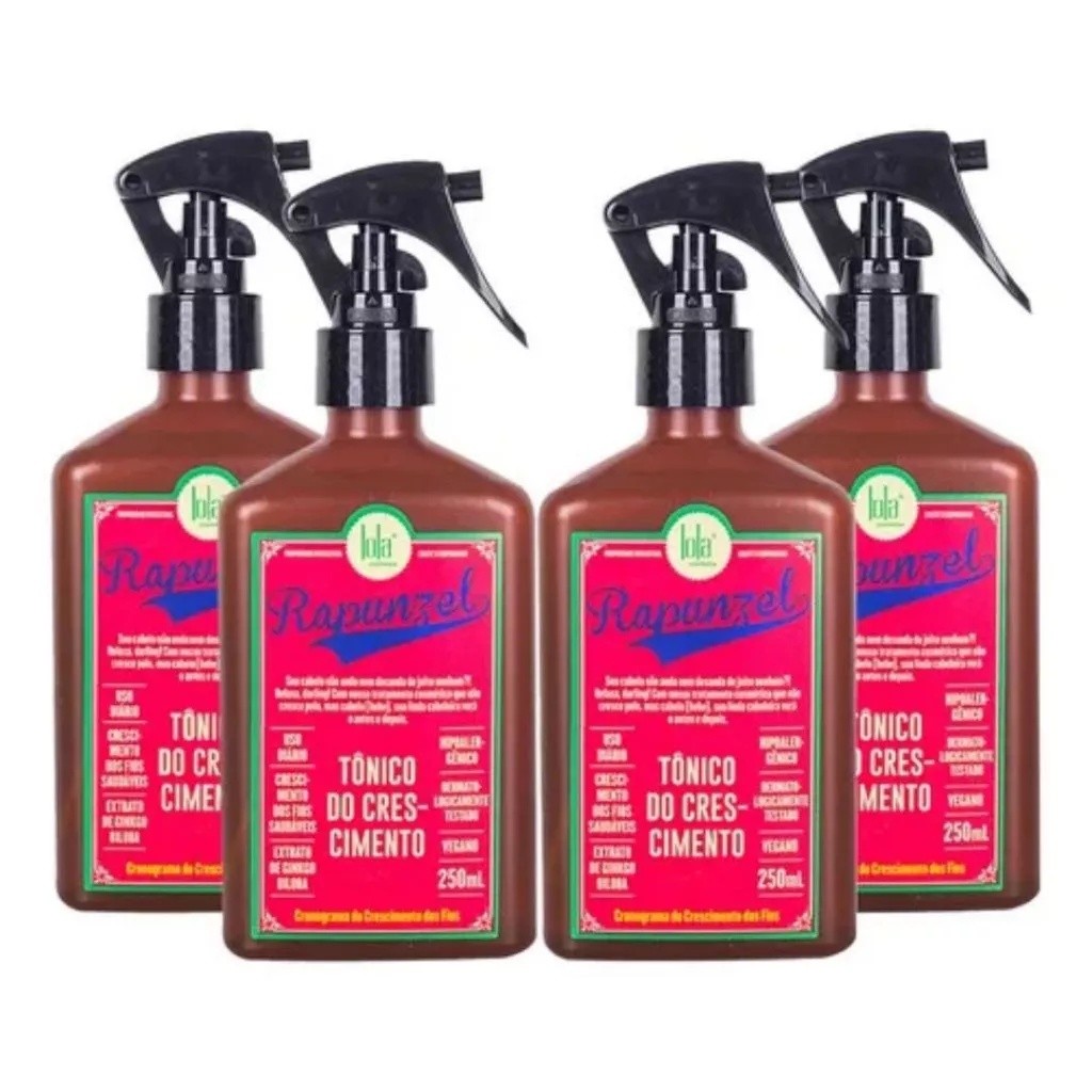 Lola Rapunzel Tônico de Crescimento 250ml - Kit com 4 Unidades