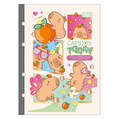 Monobloco Colegial 17x24cm Decorado Capivara Capyclub 80Fls Tilibra