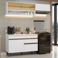 Armário De Cozinha Compacta 190cm Reims Madesa 06 Branco