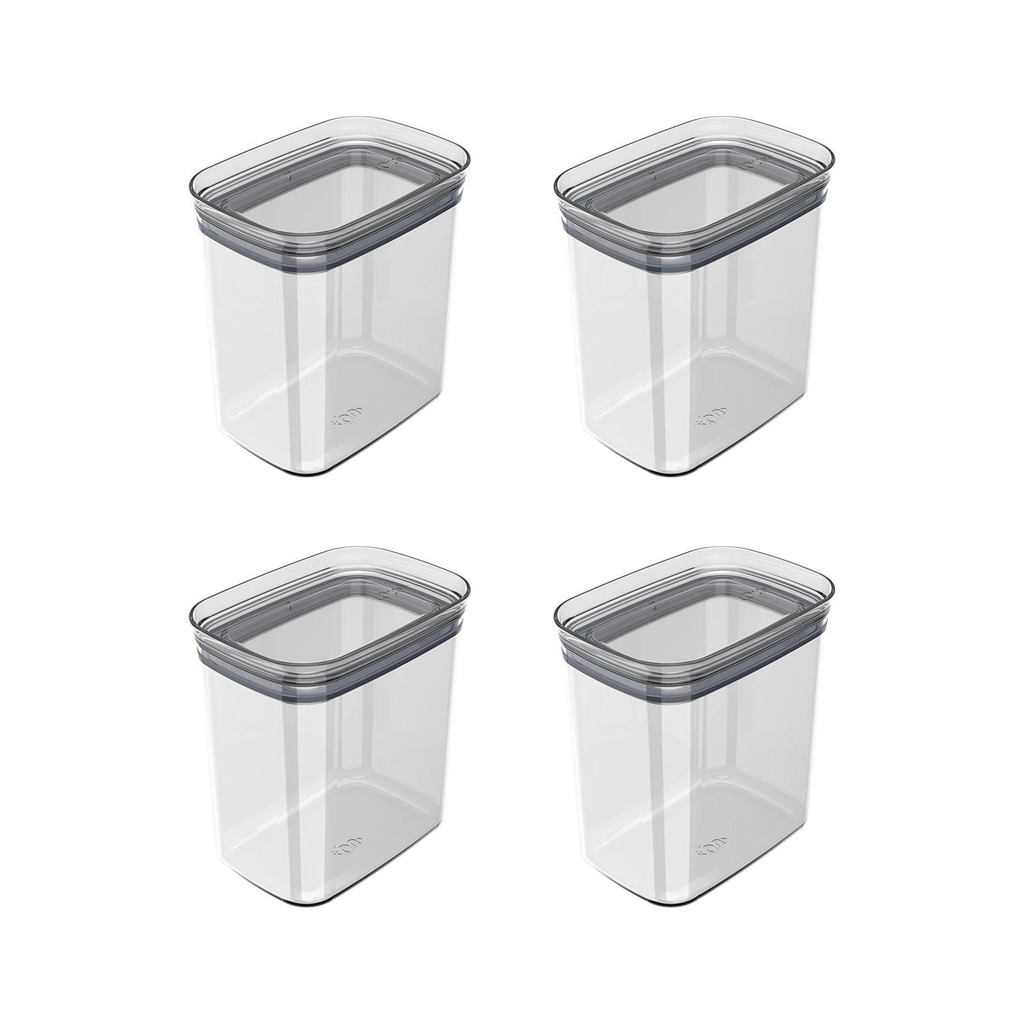 Kit de potes herméticos Ou 4 peças 1,5L Linha Block em Oferta na Shopee