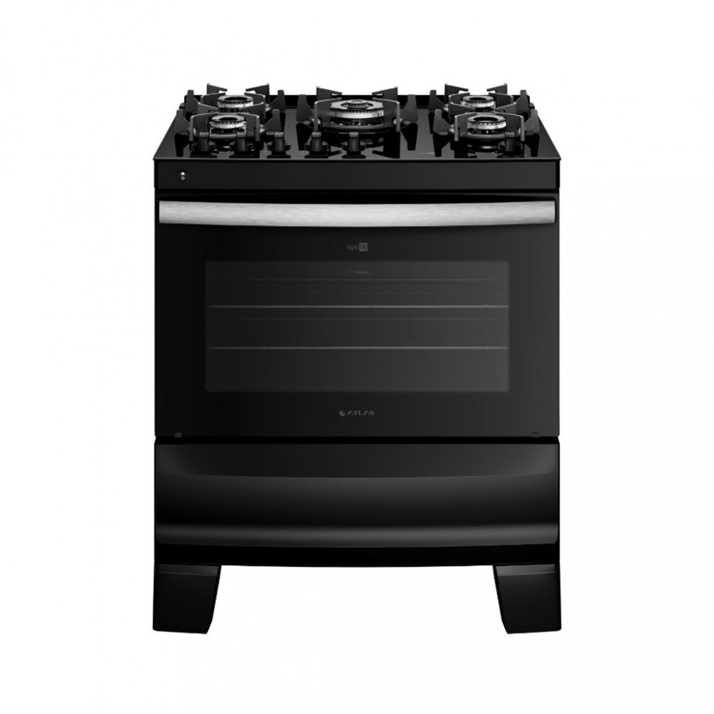 Fogão 5 Bocas Atlas Agile Up Glass Acendimento Automático em Oferta na Shopee