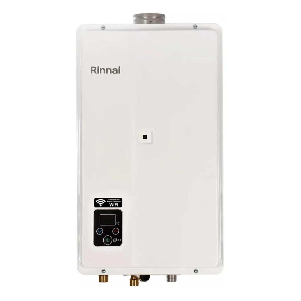 AQUECEDOR A GAS DIGITAL E33 BRANCO 32,5 LITROS GN RINNAI