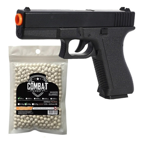 Pistola Airsoft Spring Gk-v307 + Bbs Combat 500 0,20g