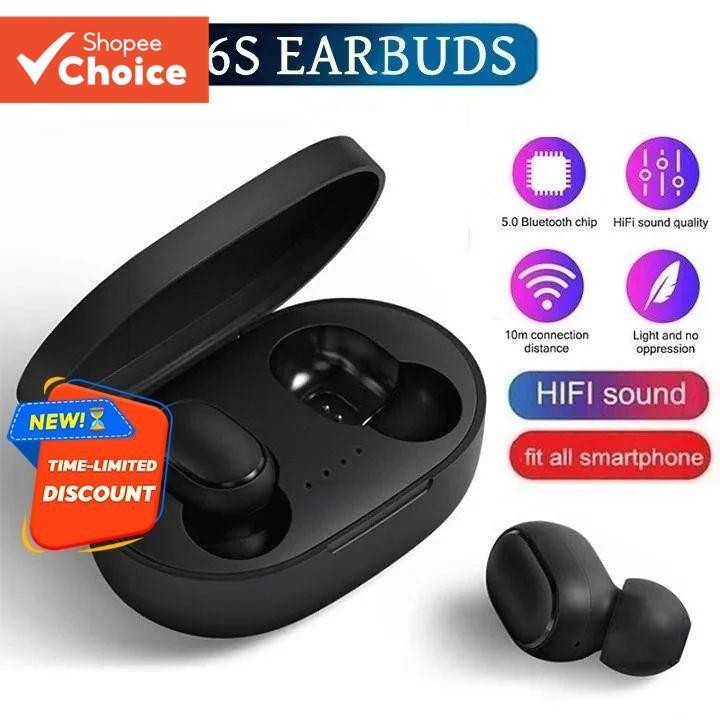 A6S Fones De Ouvido TWS Sem Fio Bluetooth Fone Com Cancelamento De Ruído Esportes Jogos Escritório Microfone