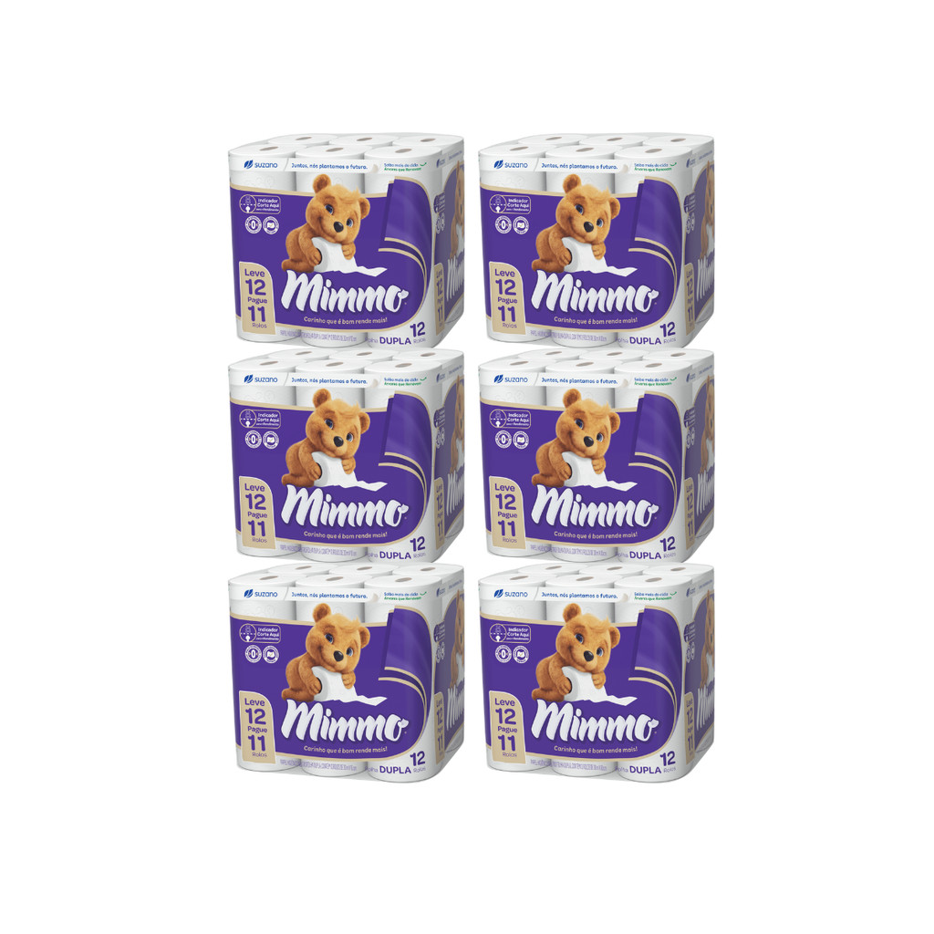 Papel Higiênico Folha Dupla 30m Leve 12 Pague 11 6x12 Mimmo - Home & Living