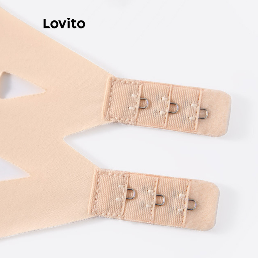 (Trendy) Lovito Bralette Casual Liso Básico Para Mulheres LNE38238 (damasco/branco/preto) em Oferta na Shopee