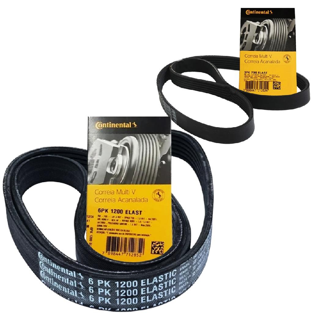 Kit Correia Alternador c/ Ar DH Gol Saveiro Voyage G5 G6 Fox