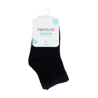 Kit 3 Pares Meia Lisa Cano Alto Algodão Preta Pimpolho em Oferta na Shopee