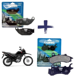 Kit Pastilhas Freio Dianteira e Traseira Bros 160 2018 a 2023