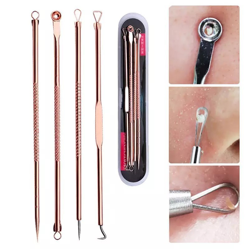 4 ou 7 Peças Kit Pinças / Pinças / Extrator De Cravos / Acne / Pimple / Comedone