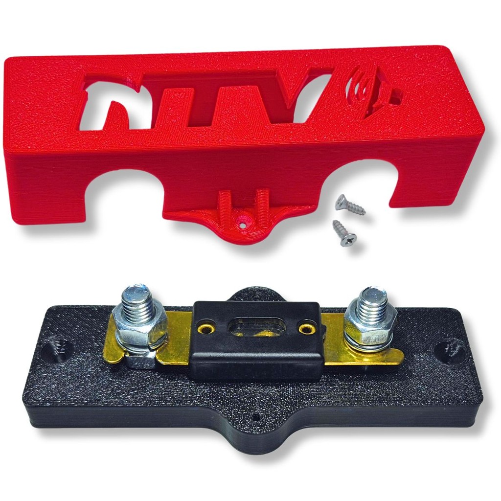 KIT PORTA FUSIVEL + FUSÍVEL FACA GRANDE ANL 200A PARA SOM AUTOMOTIVO BARRAMENTO 3 VIAS COM TAMPA — imagem 2 de 2