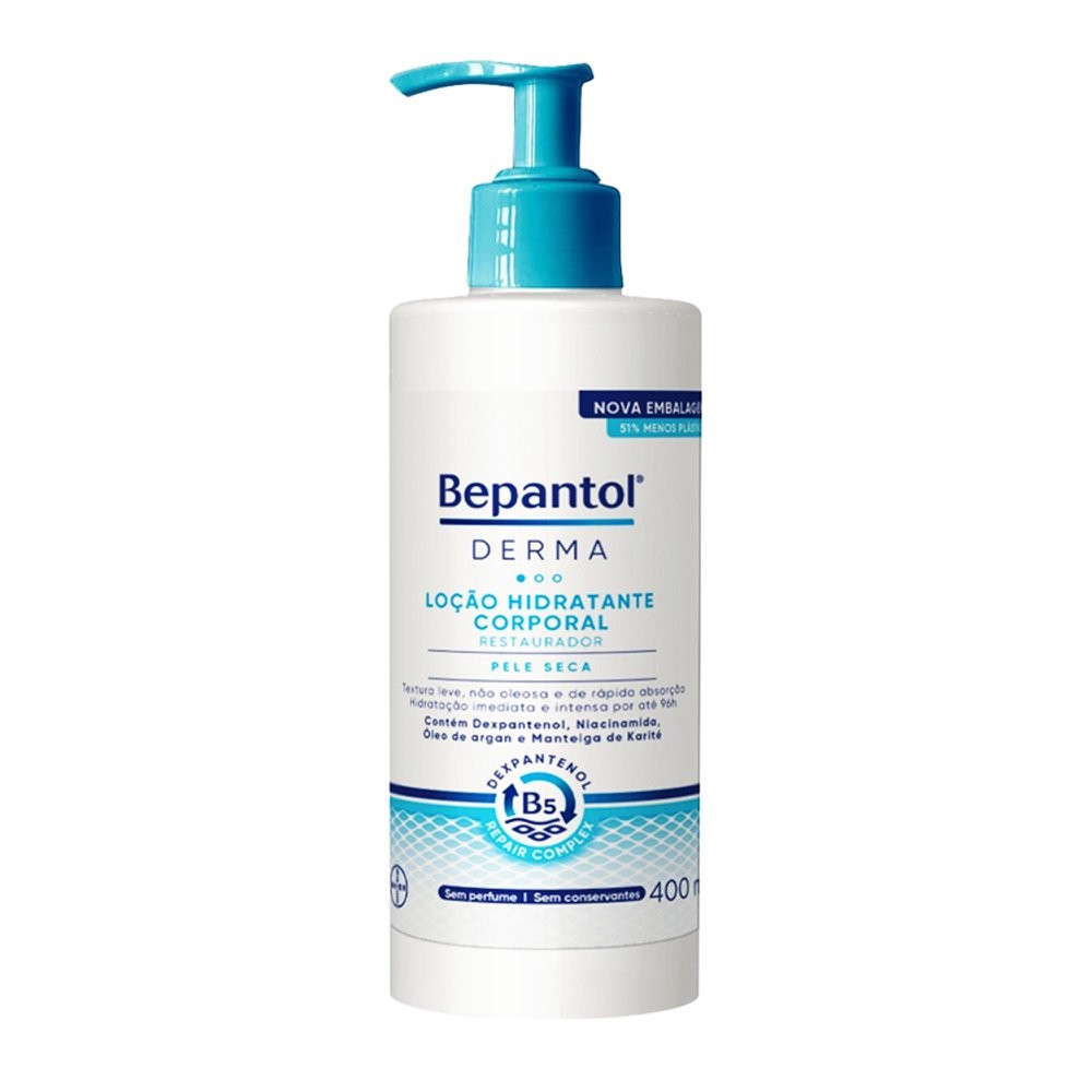 Loção Corporal Bepantol Derma Hidratante Restaurador Pele Seca 400ml - Beauty
