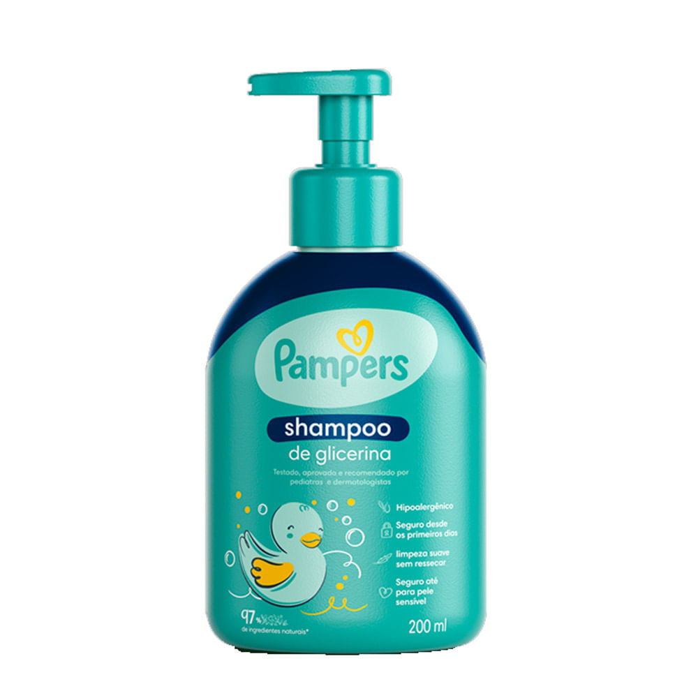 Shampoo de Glicerina Pampers 200ml - Mom & Baby