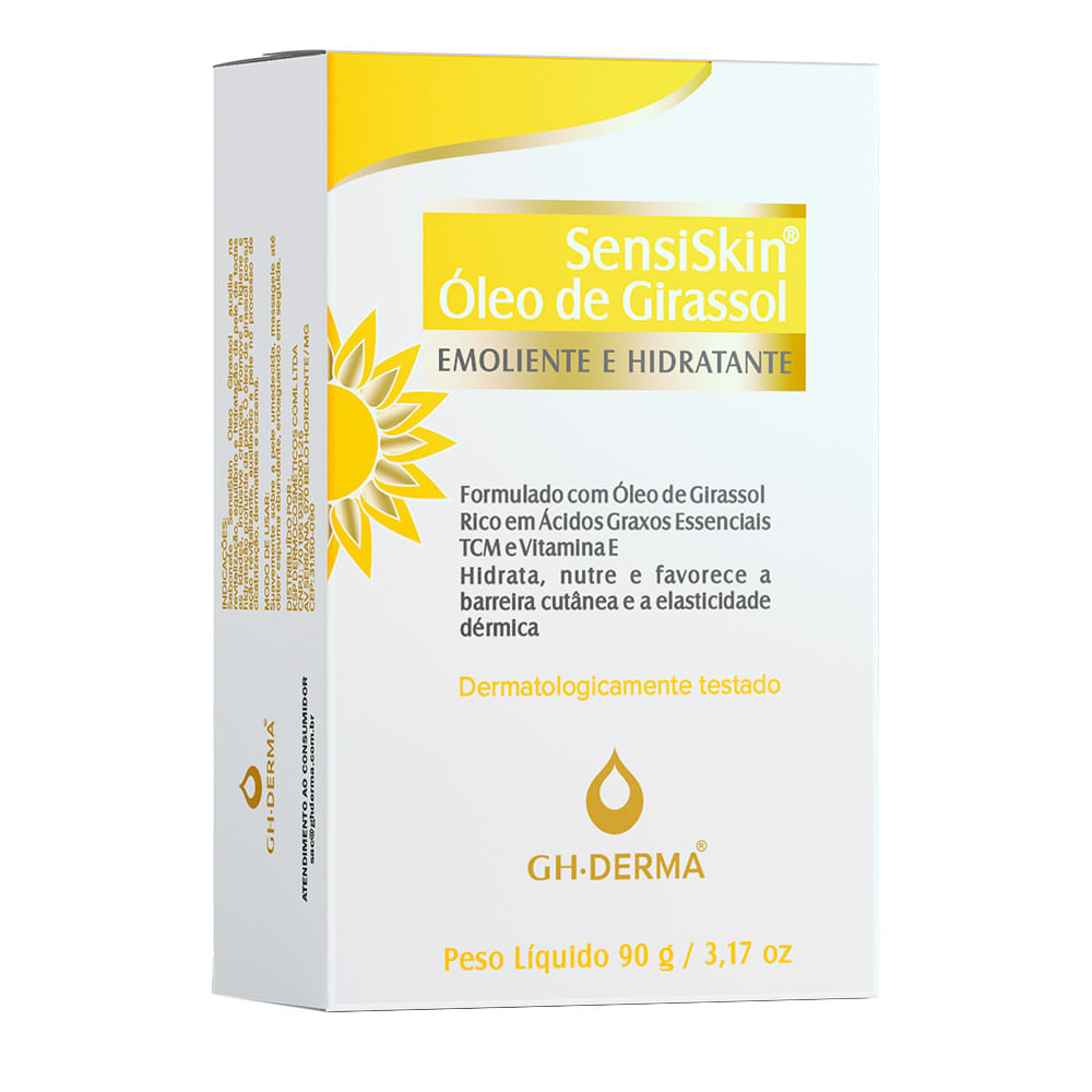 Sabonete em Barra SensiSkin GH Óleo de Girassol Emoliente e Hidratante 90g - Beauty