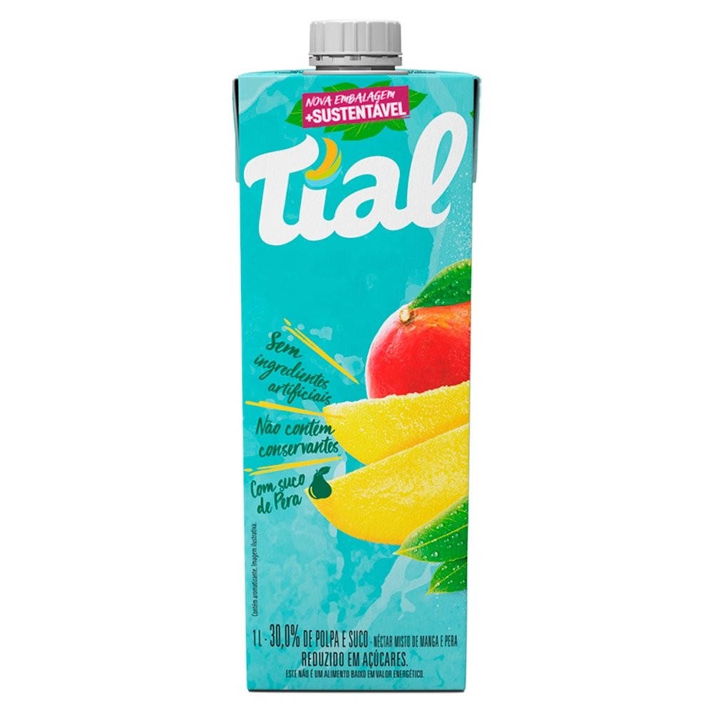 Suco Tial Néctar Manga e Pera 1L - Embalagem com 12 Unidades em Oferta na Shopee