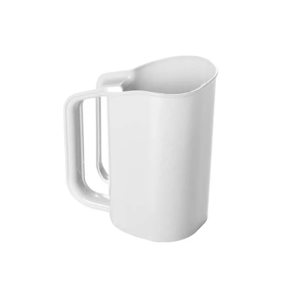 Porta Óleo De Cozinha Azeite E Vinagre Com Alça Em Plástico Suporte Branco Plasutil Sem Bpa em Oferta na Shopee