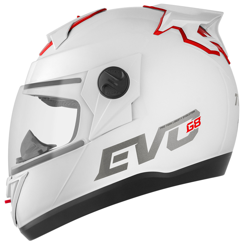 Capacete Moto Fechado Masculino Feminino Pro Tork Evolution G8 Evo Solid Com Viseira Cristal Narigueira
