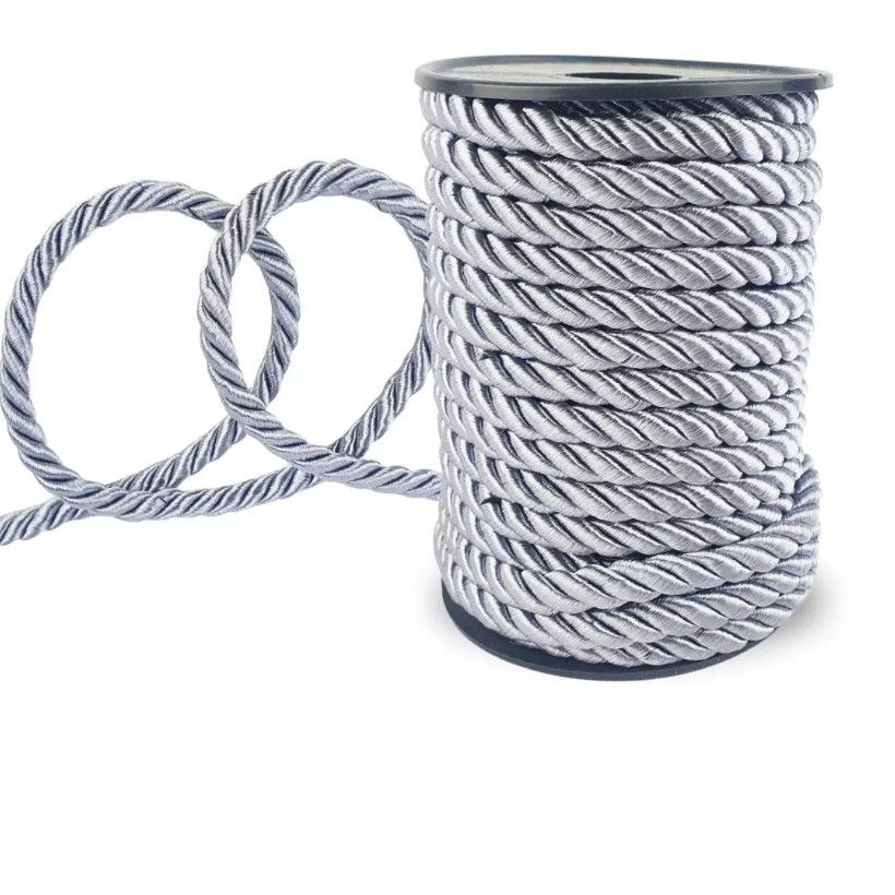 Cordao Sao Francisco - 08mm - Rolo C/10 Metros Cor:CINZA-PRATA-300 em Oferta na Shopee